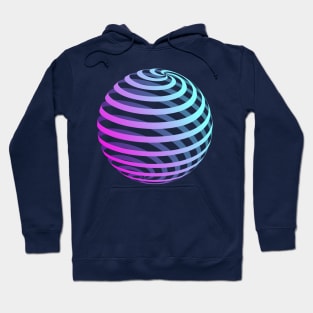 Neon spiral sphere Hoodie